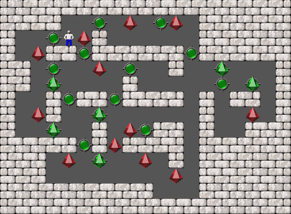 Sokoban Bugs550 collection level 75